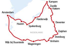 Dutch Hanseatic Tour on MS Wending - map