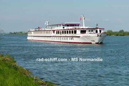 Boat and bike on Danube river - MS Normandie